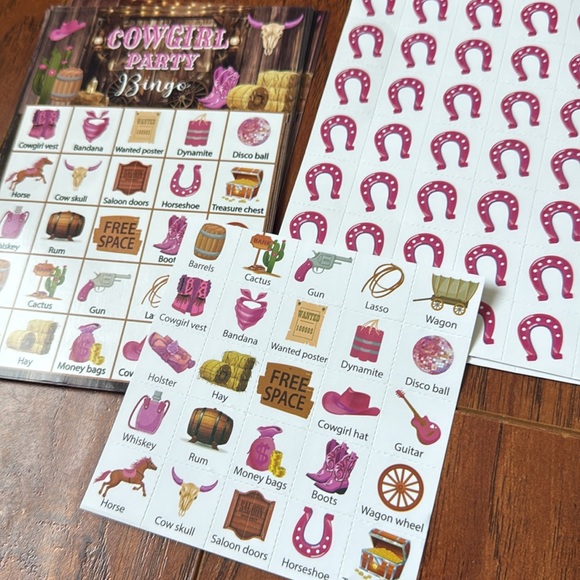Other | Nwt Cowgirl Party Bingo Game 24 Cards Bachelorette Party | Poshmark